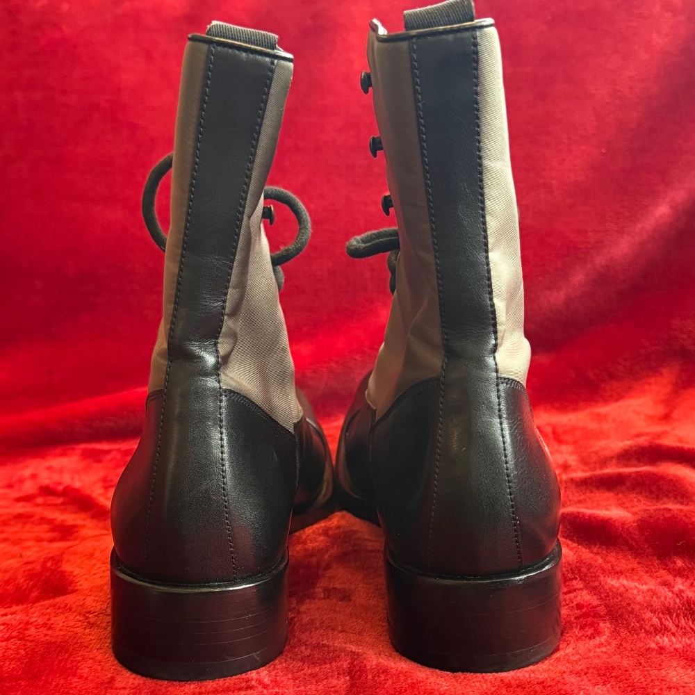 Vintage Lace Up Prada Boots